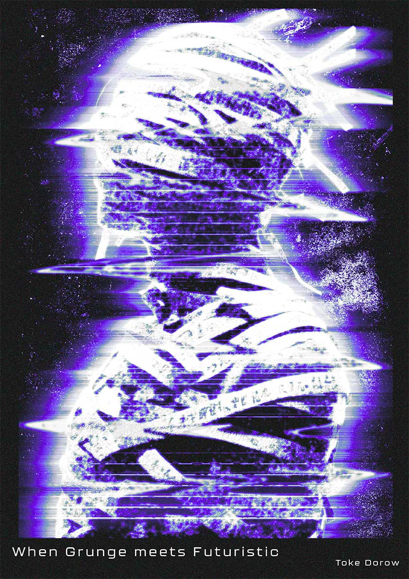 Grunge møder Futuristic Plakat