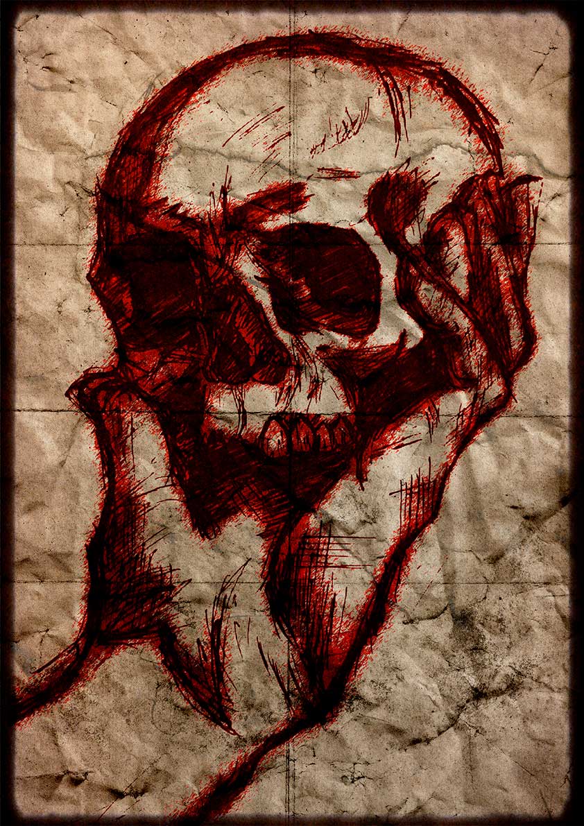 Skelet Tegning Plakat