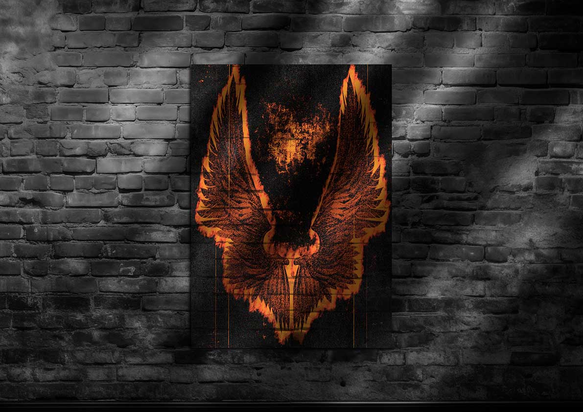 Ild Vinger Væg Plakat