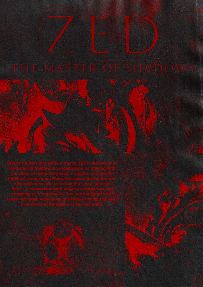 League of Legends Zed Plakat